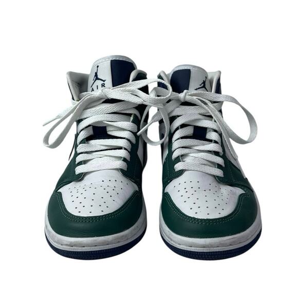Nike Air Jordan 1 Mid SE Women's Noble Green Lace Up Athletic Sneakers Shoes 5.5 - Picture 2 of 6